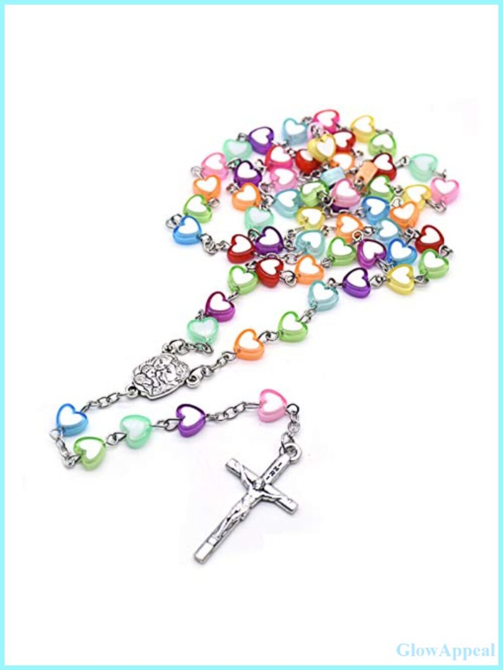 Handmade Wooden Resin Crucifix Rosary Necklace Pendant Catholic Prayer Jewelry